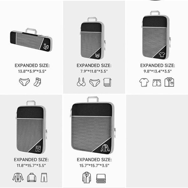 5 PCS Luggage Organizer Bag Packing Cubes