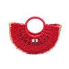 Semi-circle Rattan Watermelon Straw Handbags