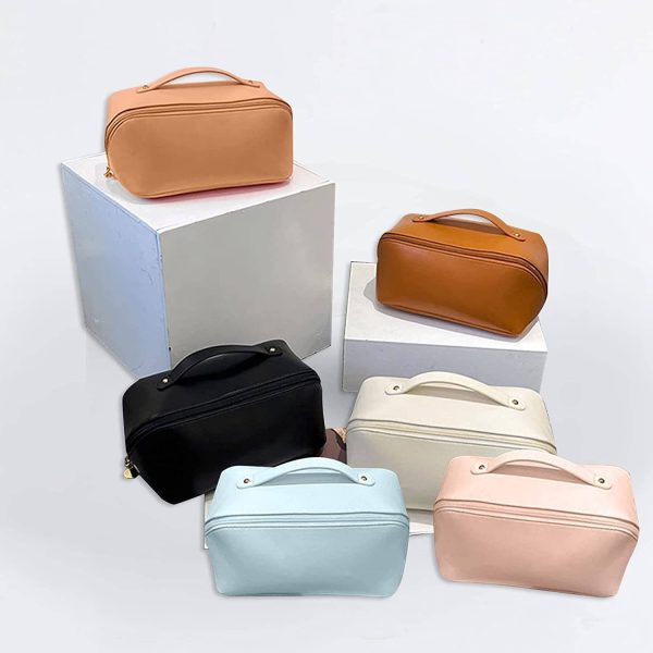PU Leather Large Capacity Makeup Bag