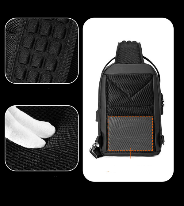 Anti Theft Hard Shell Crossbody Sling Bag with USB Port