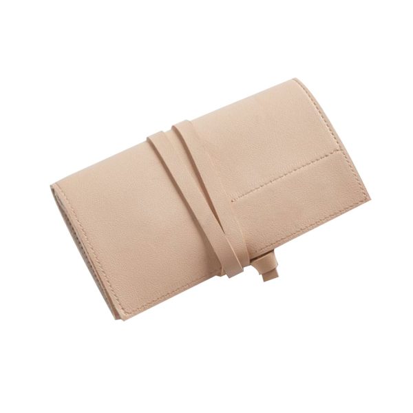 Leather Travel Cable Organizer Case Headphone Storage Bag