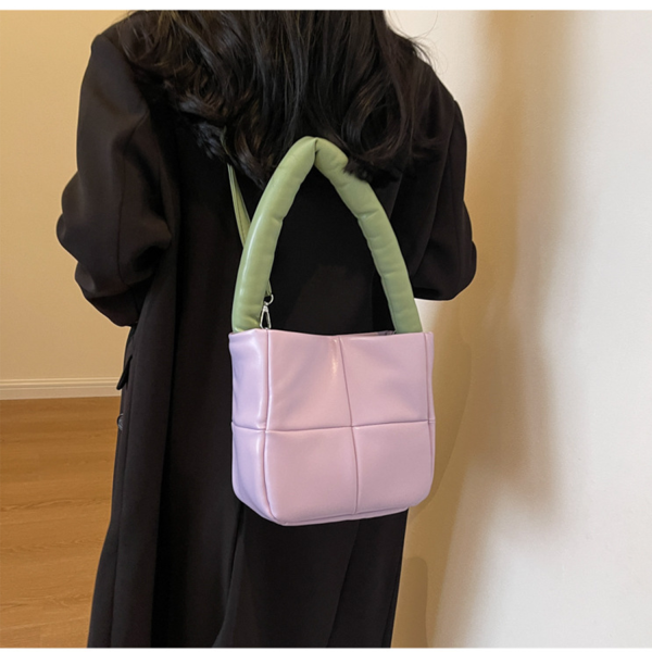 Splice PU Leather Portable Crossbody Bag
