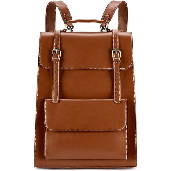 Laptop Backpack for Women PU Leather Bag