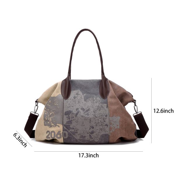 Canvas Shoulder Handbag Tote Shopper Bag For Women