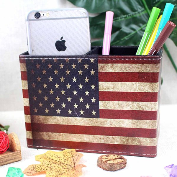 Pen holder, stationery, leather storage box