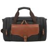 Canvas Large Capacity Leather Travel Duffel Bag