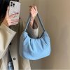 Nylon Wrinkle Candy Underarm Tote Bag