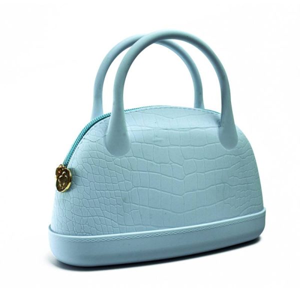 Crocodile pattern silicone handbag