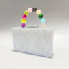 Acrylic Pearl Chain Marbling Handbag