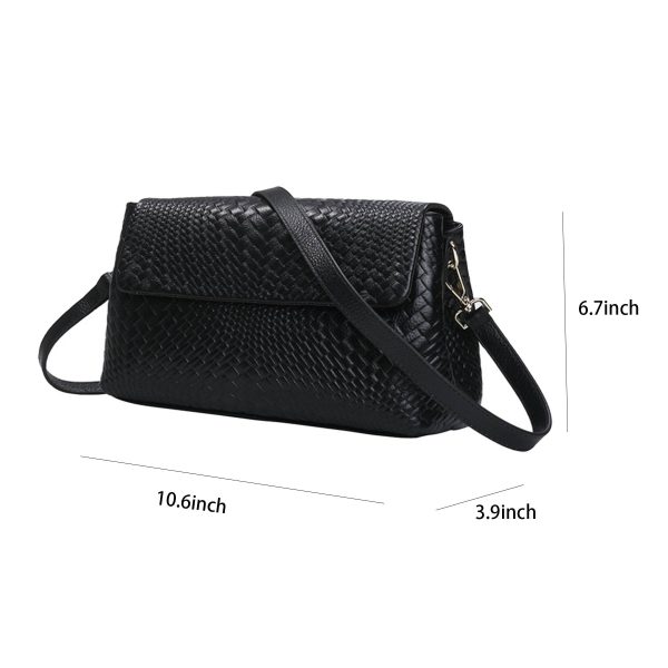 Black Genuine leather Cross-body bag for women