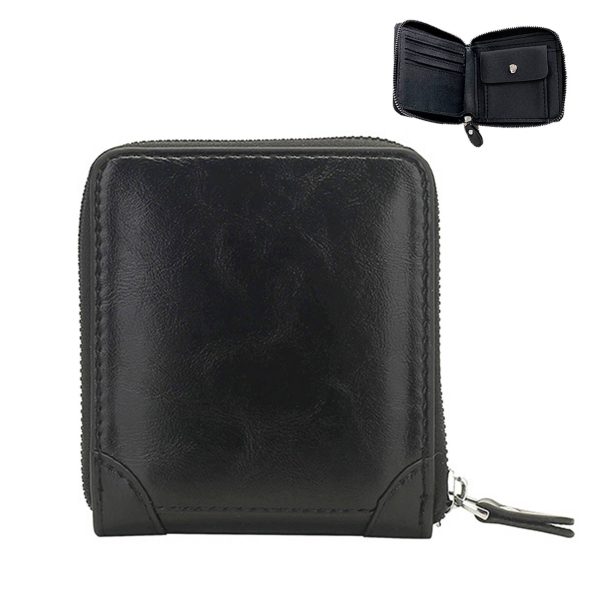 PU Fold Zipper Wallet Purse