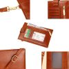 Women's Soft PU Leather Wallet Crossbody Bag Phone Purse