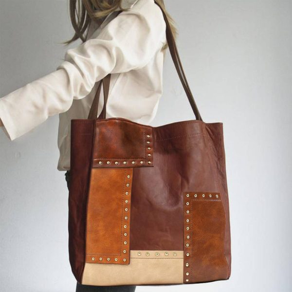Large PU leather Tote Shoulder Bag