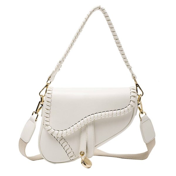 PU Leather Ladies Saddle Handbag Crossbody Bag