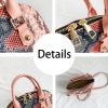 PU Contrasting snakeskin one-shoulder cross-body bag