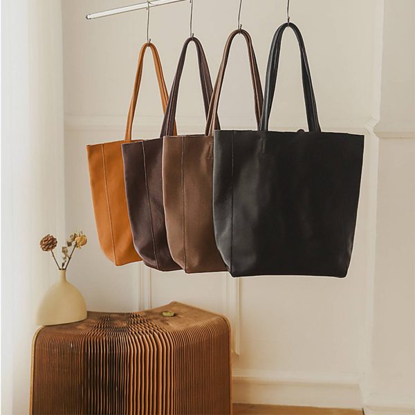 Genuine Leather Tote Bag Women Casual Handbag