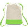 Two Color Canvas Sports Drawstring Bag