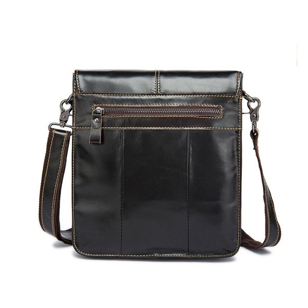 Genuine cowhide leather single shoulder bag for man
