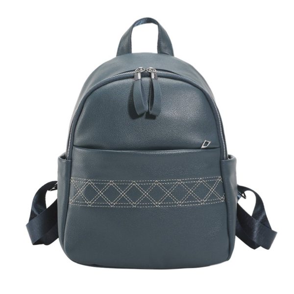 PU leather durable backpack