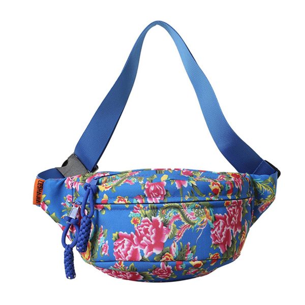 Vintage Trend Full Print Large Flower Waist Bag