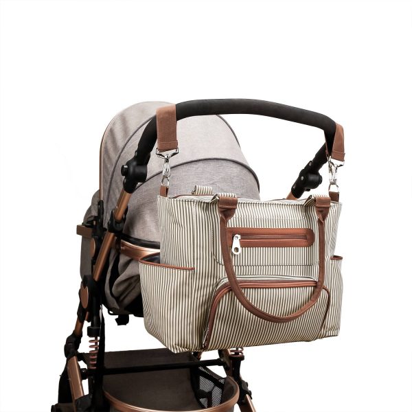 Polyester portable diaper tote bag set