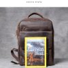 Vintage Genuine Leather Laptop Men Backpack