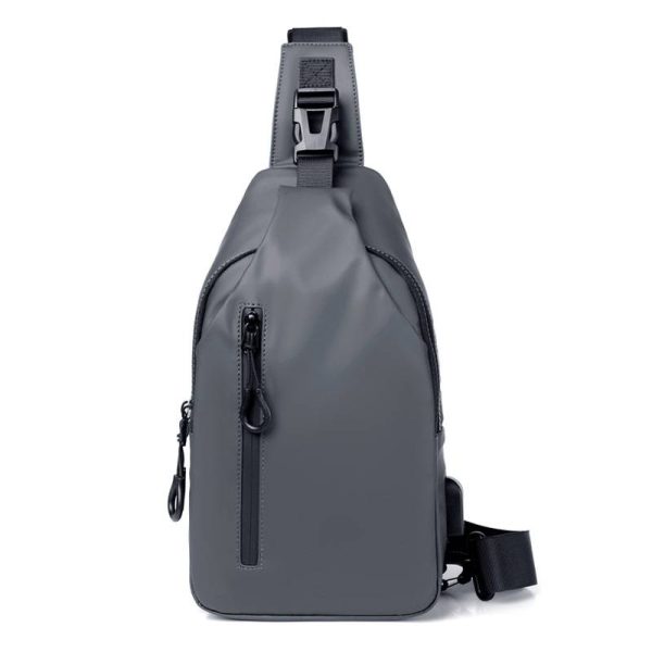 Oxford Sling Chest bag For Men with USB Charging Port