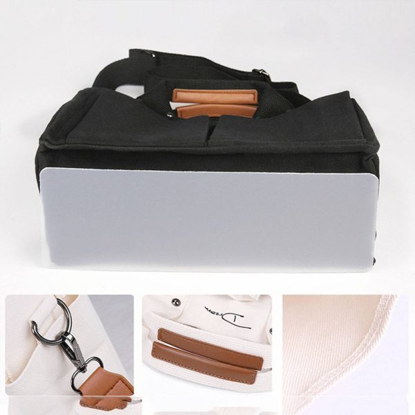 Canvas Multi-pocket Instagram Casual Crossbody Bag