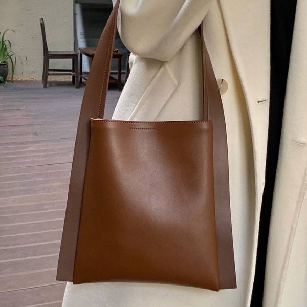 PU Leather Shopping Tote Bag