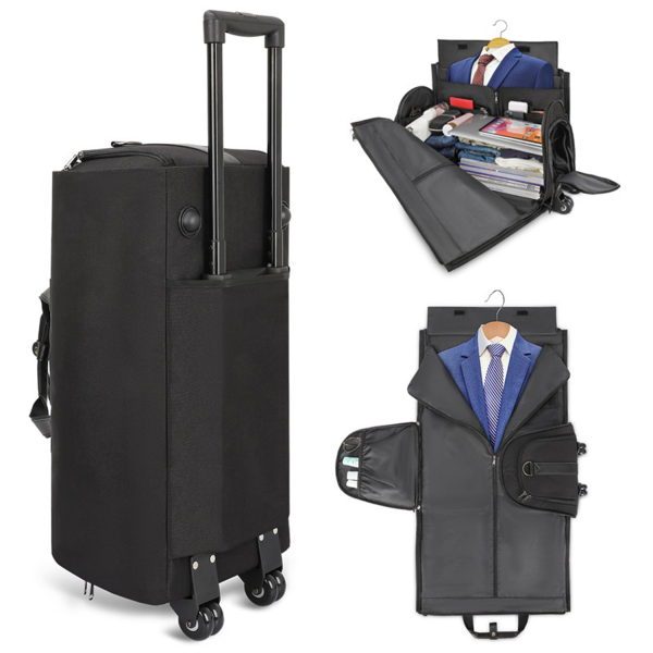 2 In 1 Heavy Hanging Garment Suitcase Duffel Bags