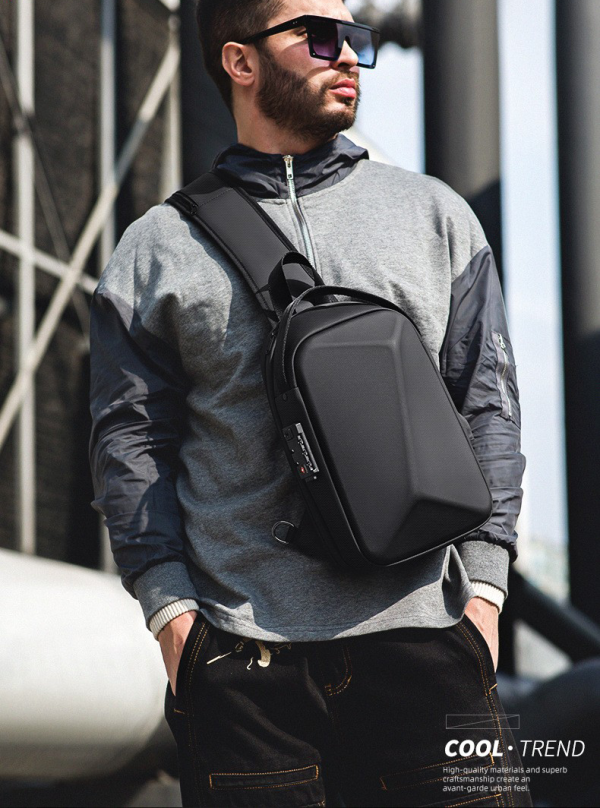 Anti Theft Hard Shell Crossbody Sling Bag with USB Port