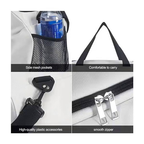 Solid color travel sports and fitness bag