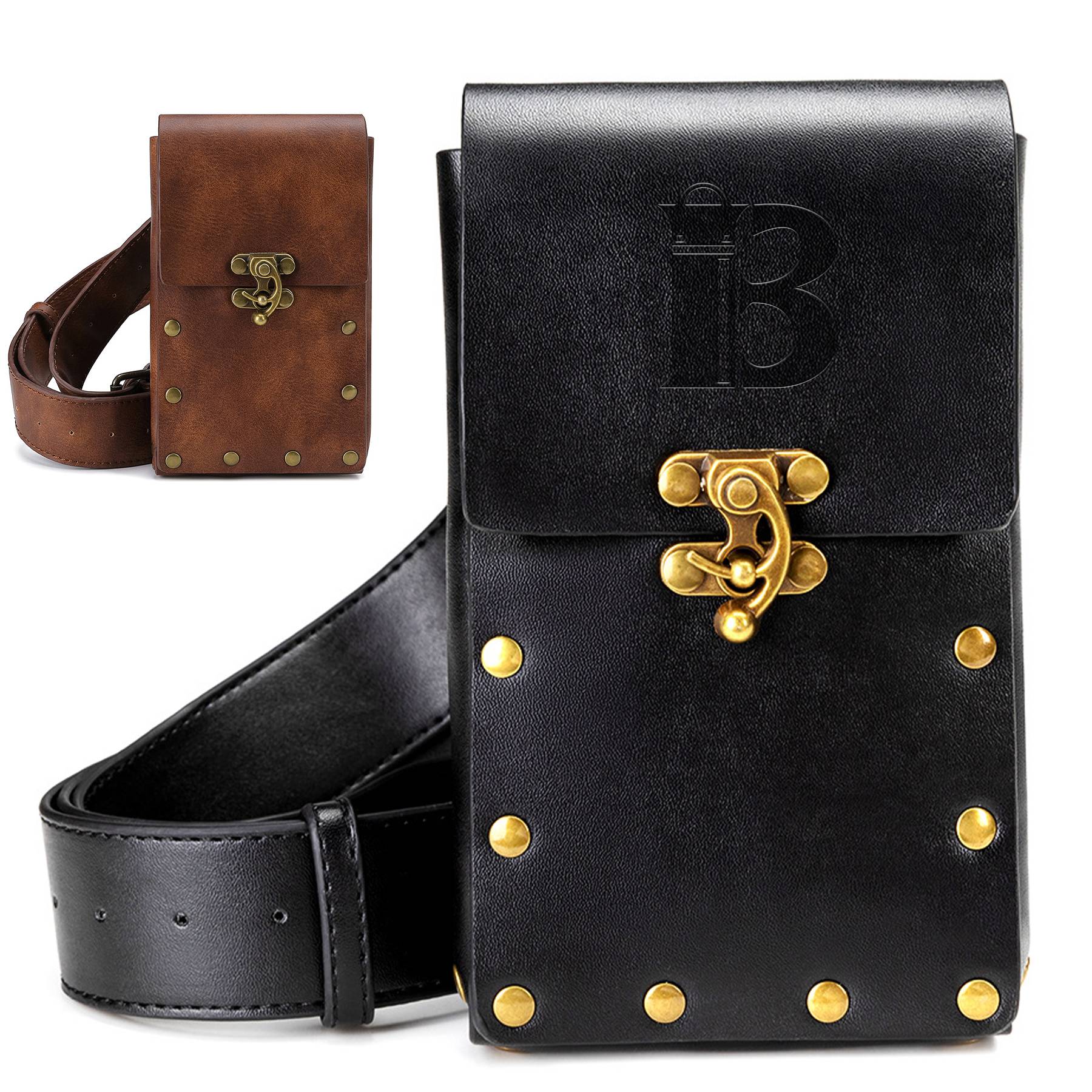 PU Vintage outdoor mobile phone sports fanny bag