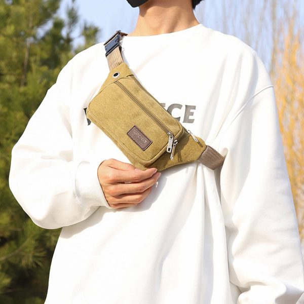 Unisex Canvas Crossbody Fanny Pack
