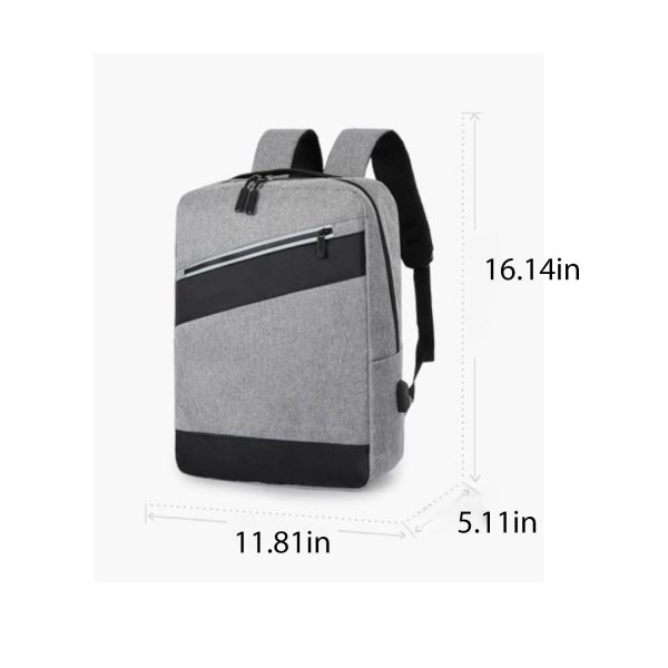 Nylon Minimalist Computer Backpack With USB Charging Port