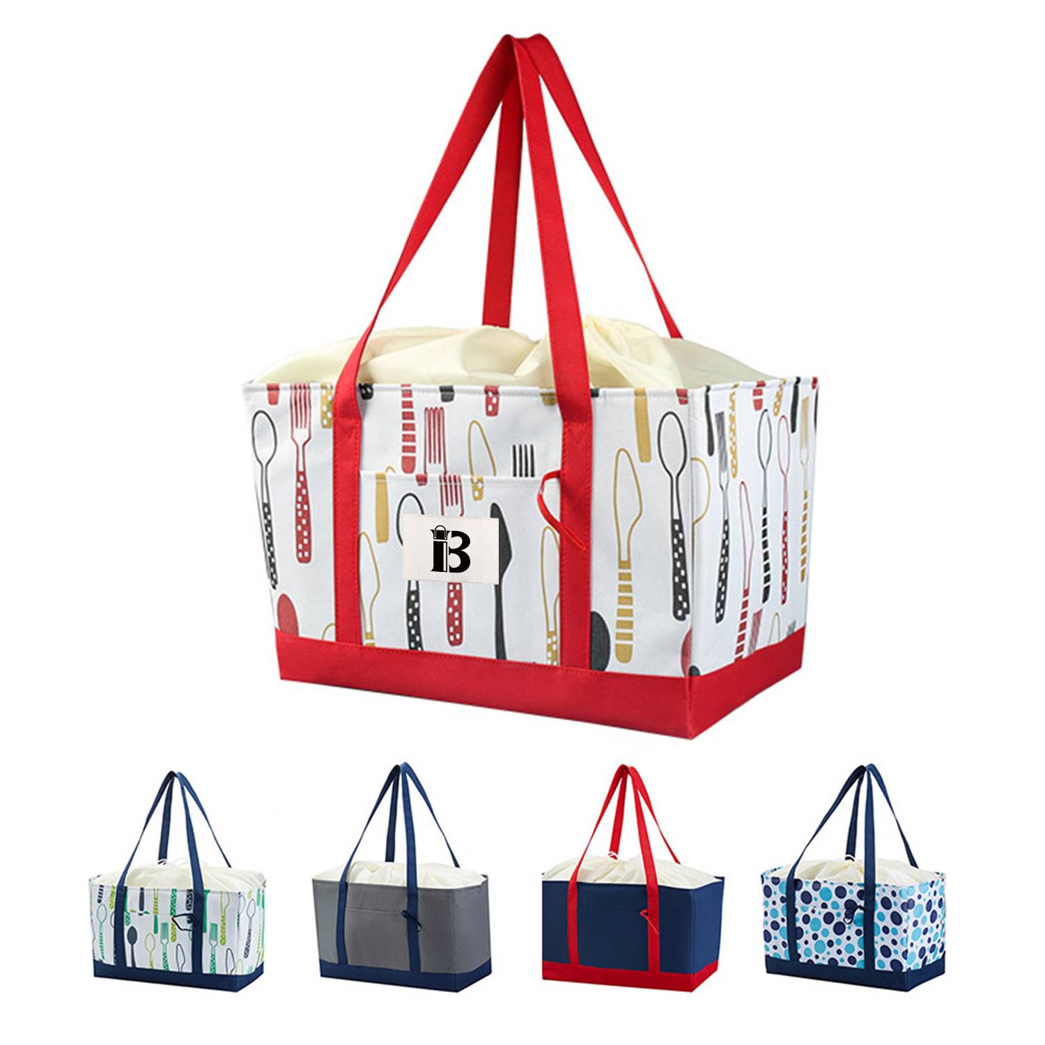 Large Capacity Portable Drawstring Cooler Insulated Bag
