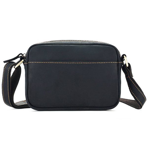 Genuine leather vintage cross-body messenger bag