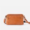 PU Leather 3 Layer Crossbody Bag