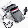 Nylon Rfid zipper hanging document bag pouch