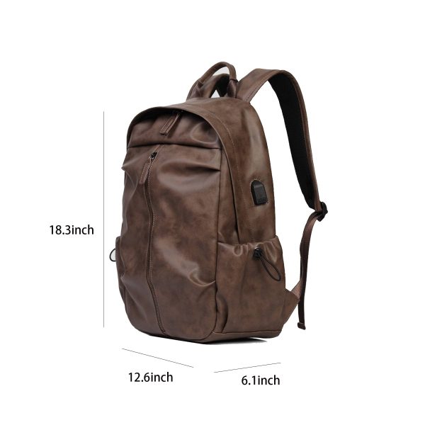 PU Leather Backpack for men