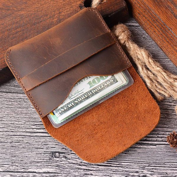 Genuine Leather Card Holder Credit Retro Wallet