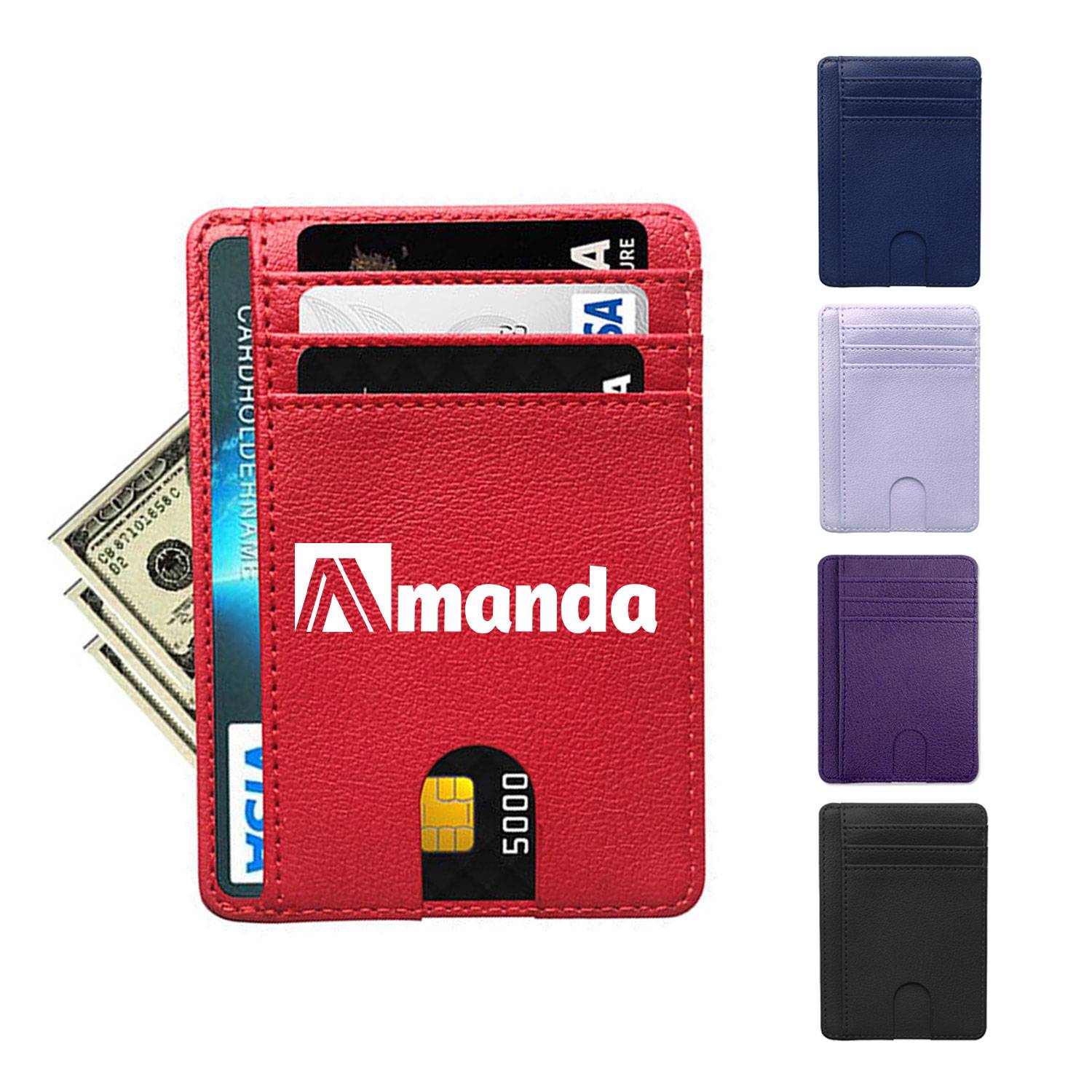 RFID Leather Card Holder Wallet