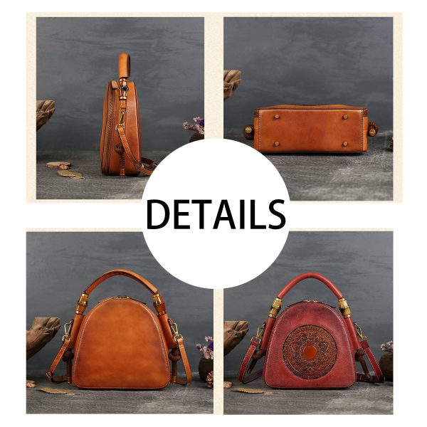 Genuine Leather Vintage women's shoulder tote bag