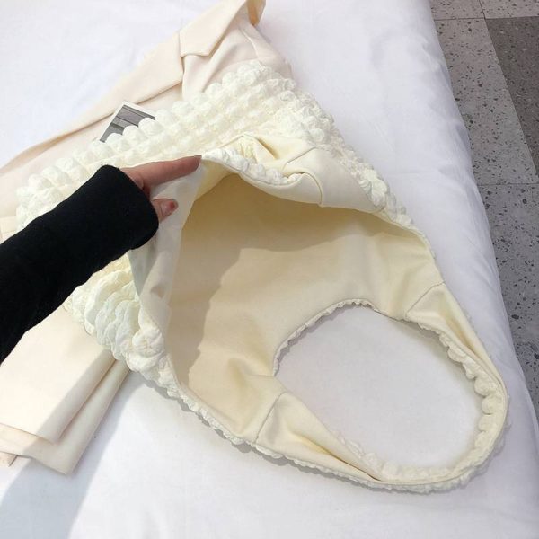 Canvas girl's cloud puff shoulder bag