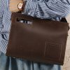 Vintage Wash Genuine Leather Crossbody Messenger Bag for Men