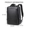 Classic Black Leather Slim Backpack
