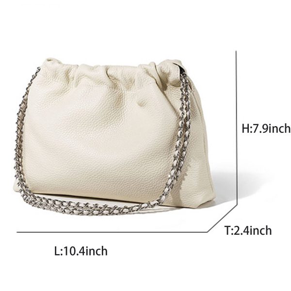 Genuine leather Bucket Shoulder Tote Bag