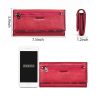 Genuine Leather fold Covered crocodile Waterproof Wallet Red