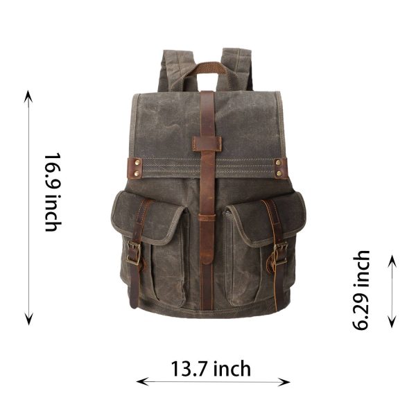Versatile Canvas and Leather Backpack