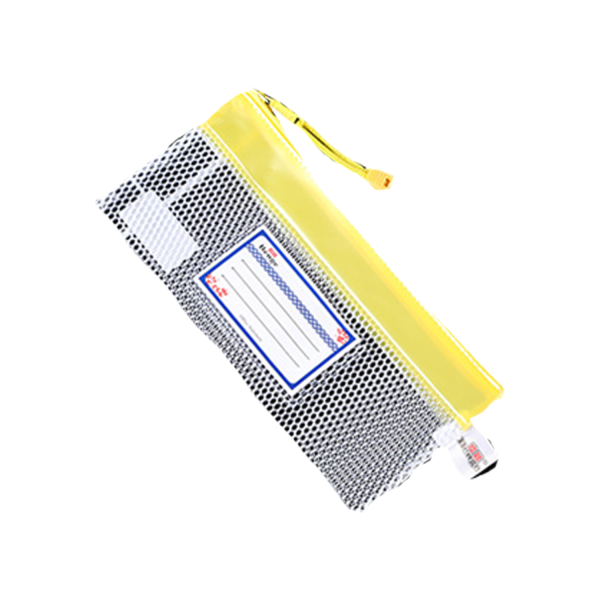 Transparent Mesh PVC Zippered Bag Semi-transparent Document